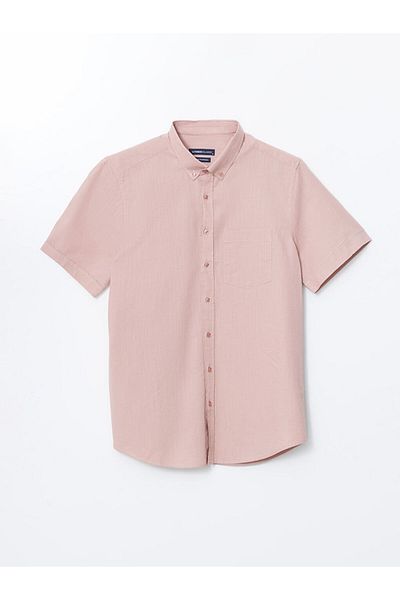 LC Waikiki Ανδρικό πουκάμισο Dobby με κοντό μανίκι LCWAIKIKI Classic Regular Fit