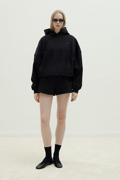 Suud Collection Черен суитшърт с качулка Hardy