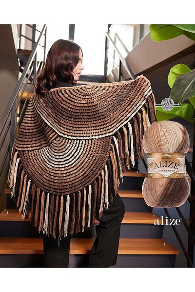 Alize Angora Gold Batik Hand Knitting Lanyard 1 Piece Color Code: 8023 / Metering: 100 g - 550 m