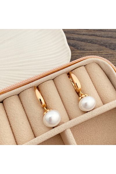 Kyver Pearl Earrings Tarnish-Free Xuping Vip Series Rose