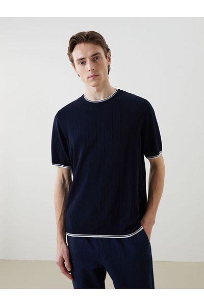 LC Waikiki Crew Neck Short Sleeve Men's Knitwear Sweater