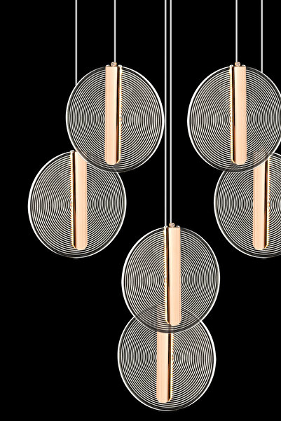 Capella Aydınlatma Karen Kumandalı 3 Renk Işık Özellikli Dimmerli Modern Kaplama Sarkıt Led Avize Salon Mutfak Avize