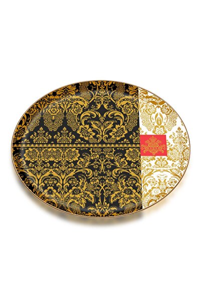 Glore Dream Mat Altın Cam Tepsi