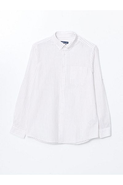 LC Waikiki Ανδρικό ριγέ μακρυμάνικο πουκάμισο LCWAIKIKI Classic Regular Fit