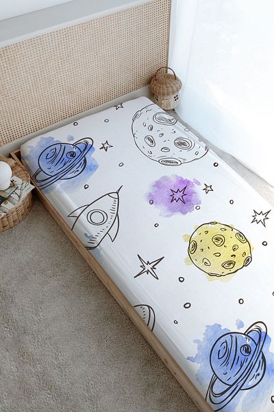 Tuğba Kuğu Long Striped Printed Flat Sheet - Iconic Series
