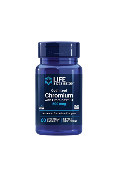 Life Extension Оптимизиран хром с Crominex 500mgc 60 капсули -