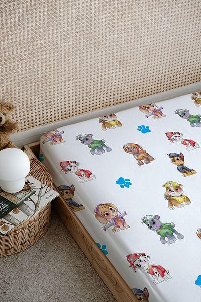 Tuğba Kuğu Paw Patrol Cartoon Series Printed Flat Sheet
