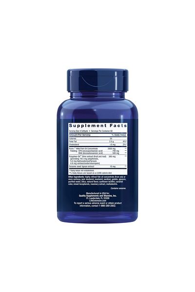 Life Extension Omega3 EPA/DHA Fish Oil, Olive Extract, 240 Softgels