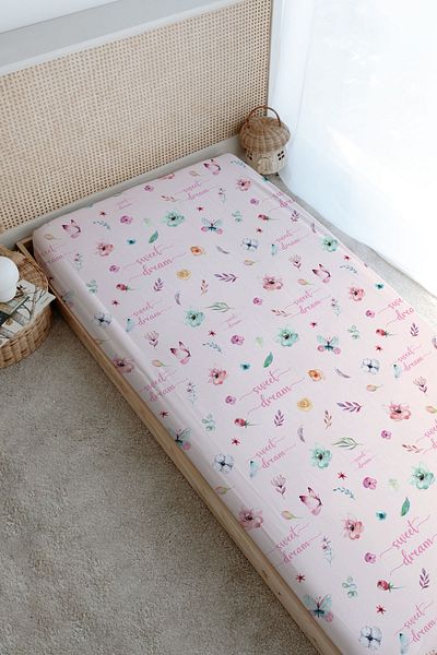 Tuğba Kuğu Printed Flat Sheet for Baby Series - Butterfly Hoop Design