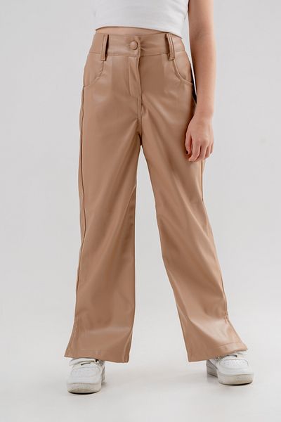 GİYİCEM TEKSTİL Girl's Slit Leather Pants 2530