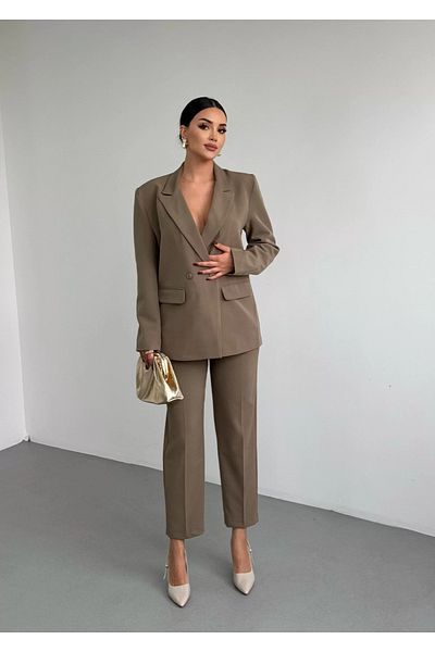 My Blog Mink Demande Double Breasted Jacket Set- 2025130