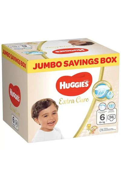 Huggies Huggies Extra Care Size 6 (15+kg) - 56 Diapers Jumbo Box
