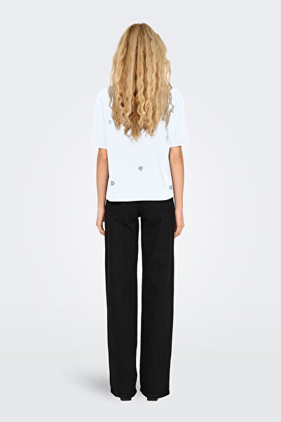 ONLY Onlvita Ecru Women's T-Shirt - 100% Cotton, Crew Neck, Short Sleeve 15343769