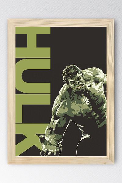 Saturn Hulk Framed Painting - Marvel Movie Poster Painting