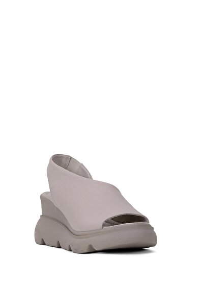 Ayakkabı Fuarı Dámské sandály z pravé kůže Elit Lyna Grey