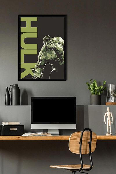 Saturn Pictură înrămată Hulk - Pictură poster film Marvel