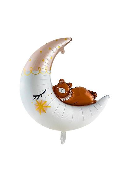 Parti Adresi Moon and Bear Foil Balloon Party Balloon 86 cm
