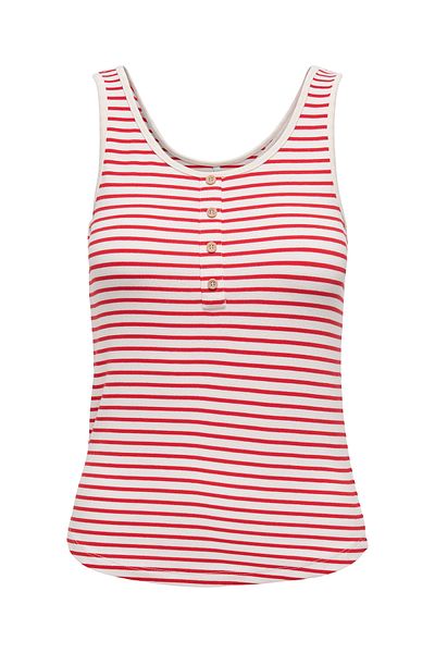 ONLY Red Tank Top - Onldevın, Button Detail 15346304