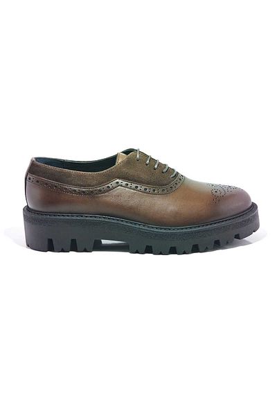 TETRİ Tetri 0029 Model din piele naturală, lucrați manual, pantofi casual maro pentru bărbați