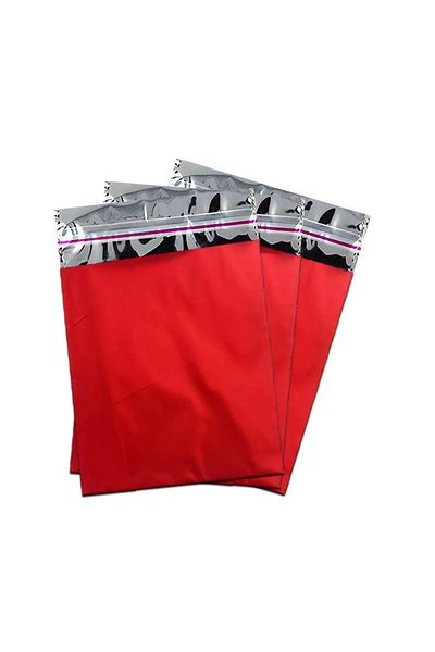 Parti Adresi Метализирана чанта луксозна 11x12 см 50 броя червена