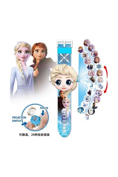 MA Prestij Oyuncak Kartelalı Frozen Saat 3039,ELSA Projeksiyonlu Saat