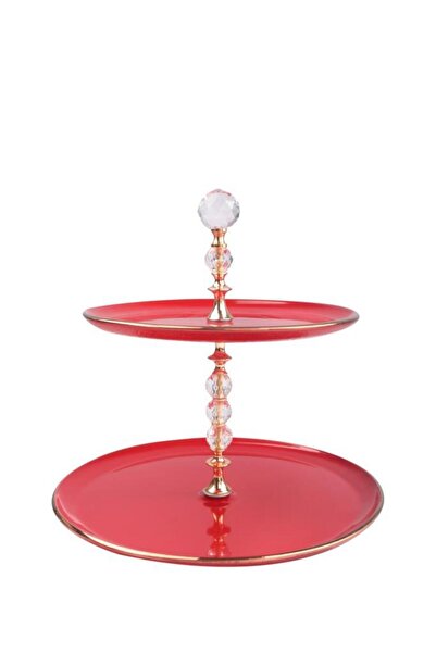 Glore Solıd Kırmızı Rosegold Katlı Ikramlık