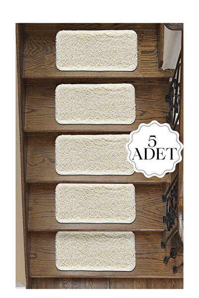 EUROBANO %100 Doğal Lateks Kaymaz Tabanlı Yıkanabilir 5 Adet Merdiven Halısı ...