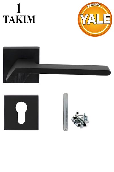 Badem10 (1 SET) Negru Potrivit pentru dreapta stânga față spate Yale exterior