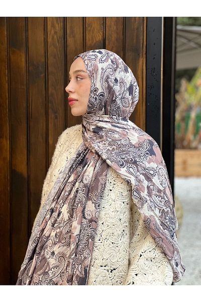 Modakaşmir شال من الخيزران بنمط عرقي مجردة