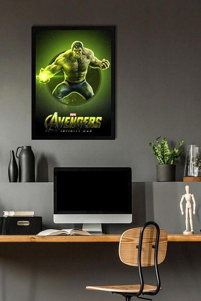 Saturn Pictură înrămată Hulk - Pictură poster film Marvel Avengers