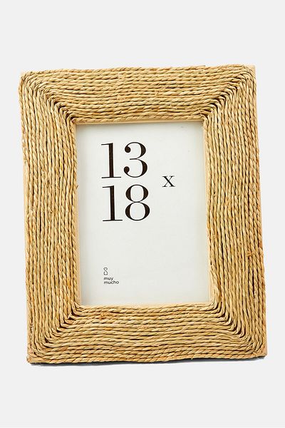 Muy Mucho Natural Fiber Decorative Photo Frame 21,7 X 2 X 26,7 Cm, Tan