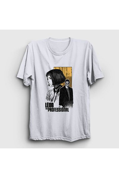 Presmono Μπλουζάκι Unisex Λευκή αφίσα της ταινίας Leon - 410080 ττ
