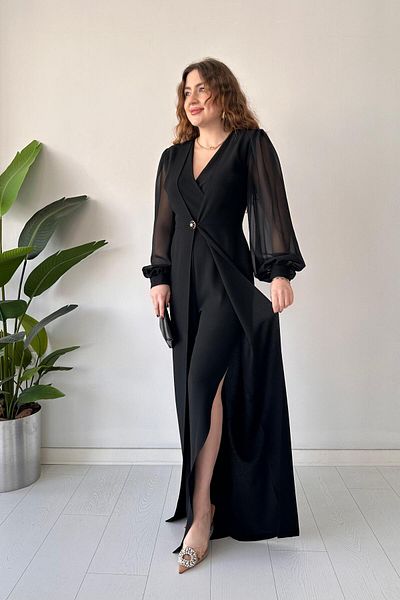 MaziButik Salopetă neagră - Buttoned and Designyaki