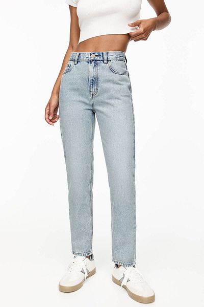ByCukurovaFrango Vintage Soul Mom Fit - Pantaloni clasici țesuți