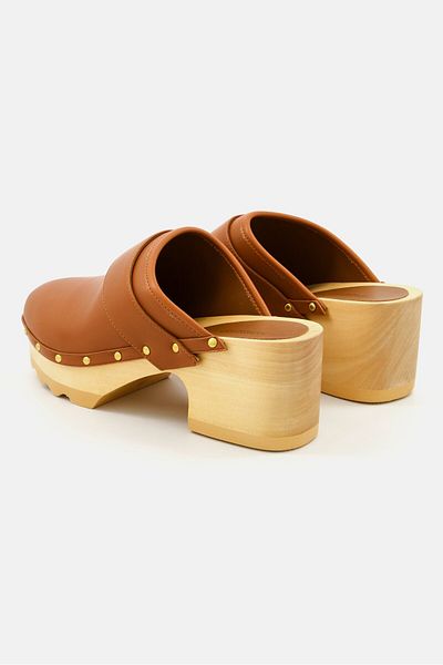 Aerosoles Women Medium Fit Slip On Lather Clogs, Tan