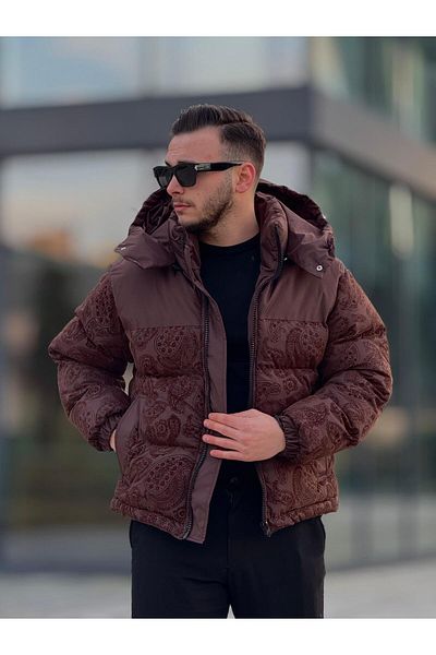 KINGAF МЪЖКО ПУХКАВО ПАЛТО С КАЧУЛКА И ДЕСЕРТ