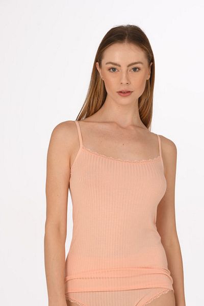 Anıt Women &Apos; S Bamboo Tank Top with 6 Lace Collars - Thin Straps, 96% Bamboo 4% Lycra
