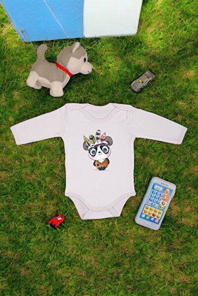 bebetospik 100% Cotton Panda Printed Soft Texture Printed Bodysuit & Bodysuit