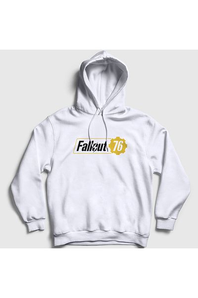 Presmono Φούτερ με λευκή κουκούλα με λογότυπο Fallout 76 - 420999 ττ