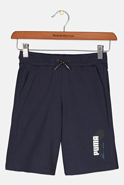 Puma Kids Boy Sportswear Fit Brand Logo Outdoor Short, Navy
