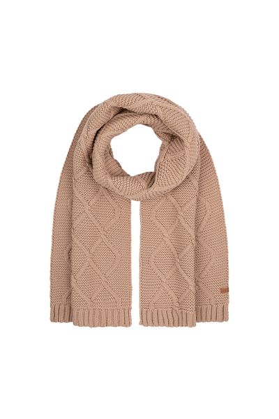 Nordbron Γυναικείο πλεκτό σάλι σε χρώμα Camel - Casual Argyle Texture, Soft Winter Capra