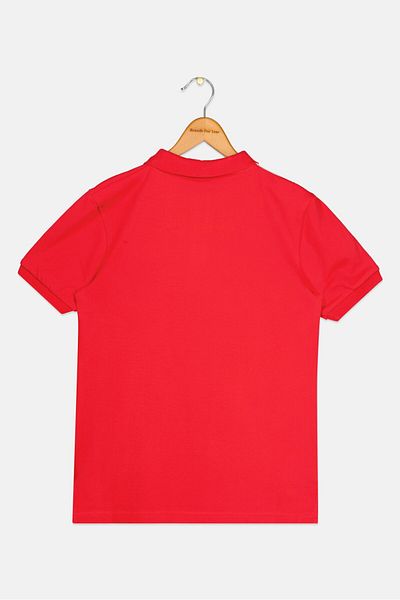 Nautica Kids Boy Embroidered Logo Polo Shirt, Red