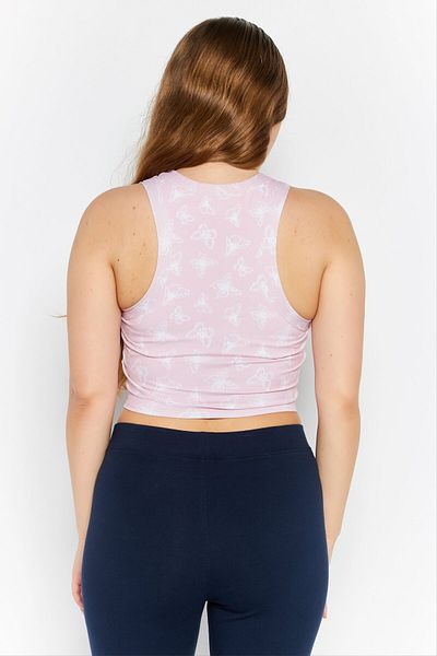 Dippin' Daisy's Women Crew Neck Sleeveless Printed Tank Top, Pink