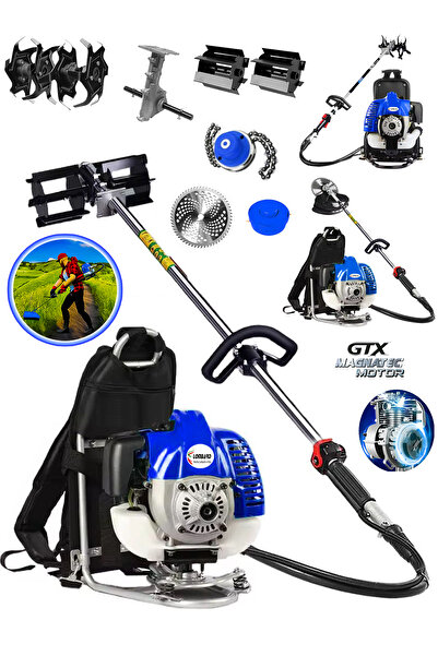 Cros LOMBARD L-976 F1 Motor 10 In 1 Set Sırt Tipi Ot Çim Çalı Biçme Tırpanı T...