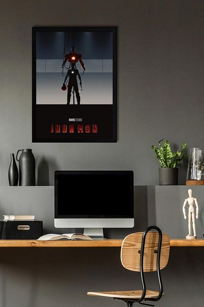 Saturn Pictură înrămată Iron Man - Poster de film Iron Man Marvel