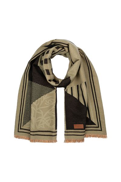 Nordbron Soft Winter Women's Shawl - Khaki Tassel Scarf, Polyester Woven Wayla