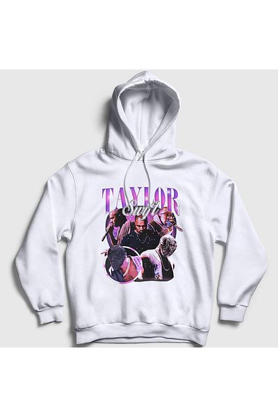 Presmono Λευκό φούτερ με κουκούλα Kanye West Taylor Swift Rap Unisex - 420537 ττ