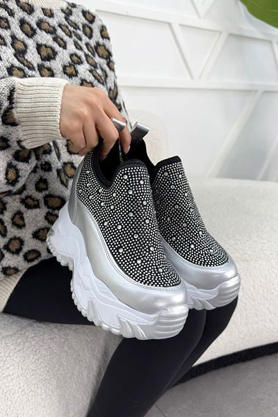 kajal ayakkabı Di̇va High-Top Sneakers with Stones