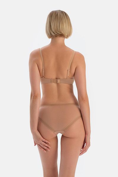 Dagi Hellbraun 5610Kc Basic Hipster-Höschen mit Spitze in der Taille
