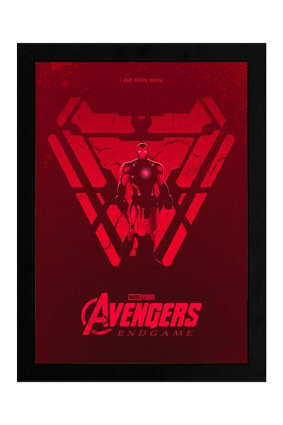Saturn Iron Man Framed Painting - Avengers Marvel Movie Poster Painting